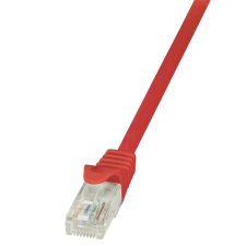 LogiLink Patch kábel Econline, Cat.6, U/UTP, piros, 1 m kábel és adapter