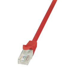 LogiLink Patch kábel Econline, Cat.6, U/UTP, piros, 5 m kábel és adapter