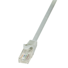 LogiLink Patch kábel Econline, Cat.6, U/UTP, szürke, 0,5 m kábel és adapter
