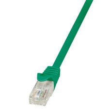 LogiLink Patch kábel Econline, Cat.6, U/UTP, zöld, 10 m kábel és adapter