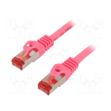 LogiLink Patch kábel PrimeLine, Cat.6, S/FTP, rózsaszín, 1,5 m kábel és adapter