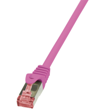 LogiLink patch kábel primeline, cat.6, s/ftp, rózsaszín, 2 m kábel és adapter