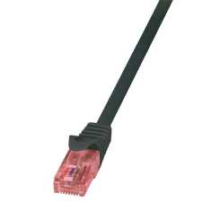 LogiLink Patch kábel PrimeLine, Cat.6, U/UTP, fekete, 7,5 m kábel és adapter