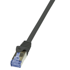 LogiLink Patch kábel PrimeLine, Cat.6A, S/FTP, fekete, 1,5 m kábel és adapter