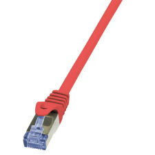 LogiLink Patch kábel PrimeLine, Cat.6A, S/FTP, piros, 0,5 m kábel és adapter