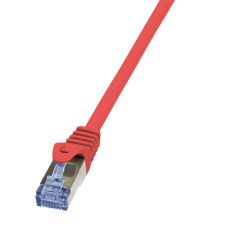 LogiLink Patch kábel PrimeLine, Cat.6A, S/FTP, piros, 1,5 m kábel és adapter