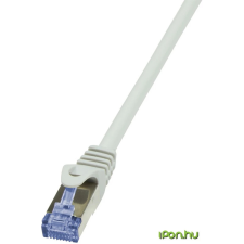 LogiLink Patch kábel PrimeLine, Cat.6A, S/FTP, szürke, 1,5 m kábel és adapter