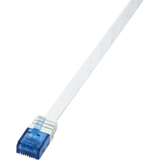 LogiLink patch kábel slimline, lapos, cat.5e, u/utp, fehér, 5 m kábel és adapter
