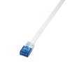 LogiLink patch kábel slimline, lapos, cat.6, u/utp, fehér, 2 m