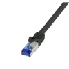 LogiLink Patch kábel Ultraflex Cat.6A, S/FTP, 0,25 m  fekete (C6A013S) (C6A013S)