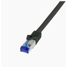 LogiLink Patch kábel Ultraflex Cat.6A S/FTP 1m fekete (C6A033S) (C6A033S) kábel és adapter