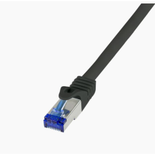 LogiLink Patch kábel Ultraflex Cat.6A S/FTP 7,5m fekete (C6A083S) (C6A083S) kábel és adapter
