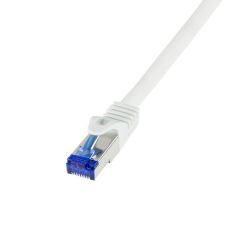 LogiLink Patch kábel Ultraflex, Cat.6A, S/FTP, fehér, 0,5 m kábel és adapter