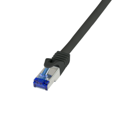 LogiLink patch kábel ultraflex, cat.6a, s/ftp, fekete, 30 m kábel és adapter
