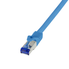 LogiLink patch kábel ultraflex, cat.6a, s/ftp, kék, 0,25 m kábel és adapter