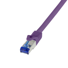 LogiLink patch kábel ultraflex, cat.6a, s/ftp, lila, 1 m kábel és adapter