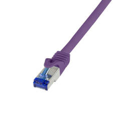LogiLink Patch kábel Ultraflex, Cat.6A, S/FTP, lila, 3 m kábel és adapter