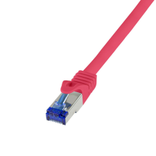 LogiLink Patch kábel Ultraflex, Cat.6A, S/FTP, piros, 7,5 m kábel és adapter