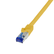 LogiLink Patch kábel Ultraflex, Cat.6A, S/FTP, sárga, 10 m - C6A097S kábel és adapter
