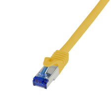 LogiLink Patch kábel Ultraflex, Cat.6A, S/FTP, sárga, 15 m kábel és adapter