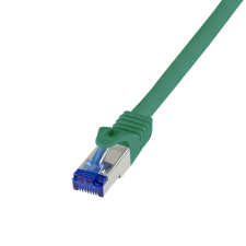 LogiLink patch kábel ultraflex, cat.6a, s/ftp, zöld, 1 m kábel és adapter