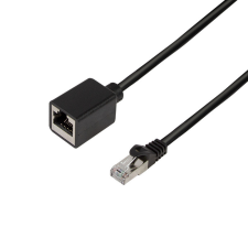 LogiLink Patch kábelhosszabbító prémium, Cat.6A, S/FTP, fekete, 10 m kábel és adapter
