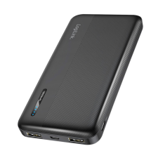 LogiLink Powerbank 10 000 mAh, 2x USB-A, USB-C, gyorstöltés funkcióval, fekete napelem