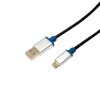 LogiLink Premium USB 2.0 A apa - MicroB apa összekötőkábel 1m - Fekete