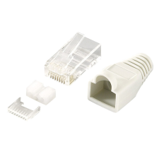  LogiLink RJ45 csatlakozódugasz, árnyékolt Cat6 szürke 100db egyéb hálózati eszköz