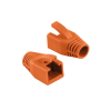 LogiLink RJ45 feszültségmentesítő védőburkolat, 8 mm, narancssárga, 50 db