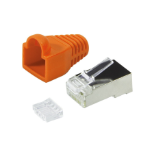 LogiLink RJ45 moduláris csatlakozó, Cat.6, árnyékolt, narancssárga tartó, 100 db egyéb hálózati eszköz