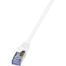 LogiLink Rj45-ös patch kábel, hálózati lan kábel cat 7 s/ftp 1x rj45 dugó - 1x rj45 dugó fehér 0,25m cq4011s kábel és adapter