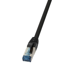 LogiLink S/FTP CAT6a Patch kábel 50m - Fekete kábel és adapter