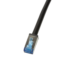 LogiLink S/FTP CAT6a Patch kábel 7.5m Fekete kábel és adapter