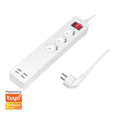 LogiLink SH0103 230V WiFi Smart elosztó 3 aljzatos 1.7m - Fehér (SH0103) hosszabbító, elosztó