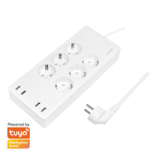 LogiLink SH0105 230V WiFi Smart elosztó 6 aljzatos 1.8m - Fehér (SH0105) hosszabbító, elosztó