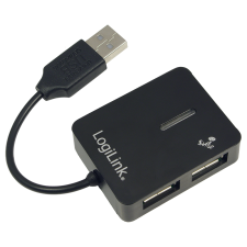 LogiLink Smile USB 2.0 hub 4-port Black hub és switch