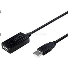 LogiLink UA0143 USB 2.0 hosszabbító kábel fekete 10m (LOGILINK_UA0143) kábel és adapter