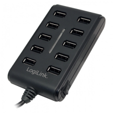 LogiLink USB 2.0 7 portos hub ki/be kapcsolóval hub és switch