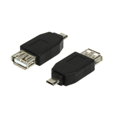 LogiLink USB 2.0 adapter, Micro-USB/M-USB-A/F, fekete kábel és adapter