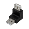  Logilink USB 2.0 adapter, USB-A/M - USB-A/F, 270 -os szög, fekete