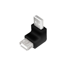 LogiLink USB 2.0 apa-anya derékszögű adapter fekete (AU0025) (AU0025) kábel és adapter