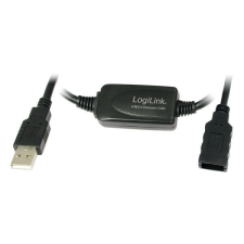 LogiLink USB 2.0 hosszabbító kábel fekete 15m (UA0145) kábel és adapter