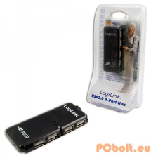 LogiLink USB 2.0 Hub 4-port Black hub és switch
