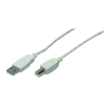 LogiLink USB 2.0 kábel, USB-A/M - USB-B/M, szürke, 3 m
