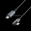 LogiLink USB 2.0 Type-C kábel, C/M 90 fok - USB-C/M, E-jel, PD, fekete, 1 m (LOGILINK_CU0182)