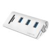 LogiLink USB 3.0 3-Port Hub with Card Reader - hub - 3 ports (CR0045)