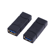 LogiLink USB 3.0 adapter, USB-A/F - USB-A/F, fekete kábel és adapter