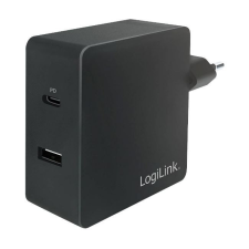 LogiLink USB-A + USB-C hálózati adapter fekete (PA0213) mobiltelefon kellék