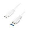 LogiLink USB-C Kabel 3.2 Gen1, C/M zu USB-A/M, weiß    3 m (CU0177)